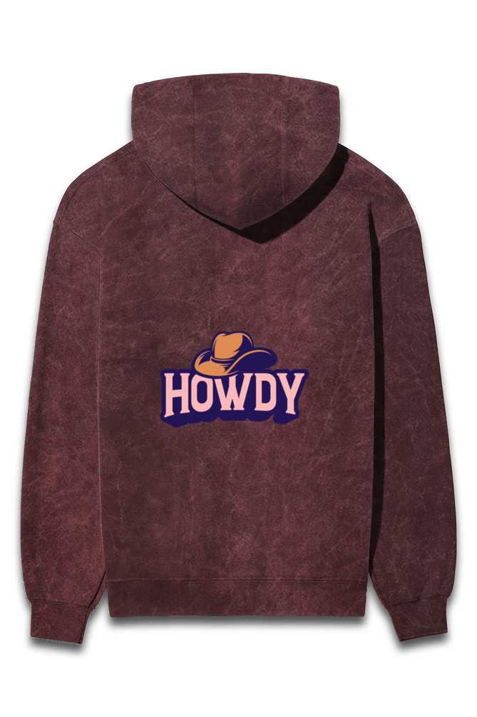 Acid Wash Hoodie-Howdy Edition
