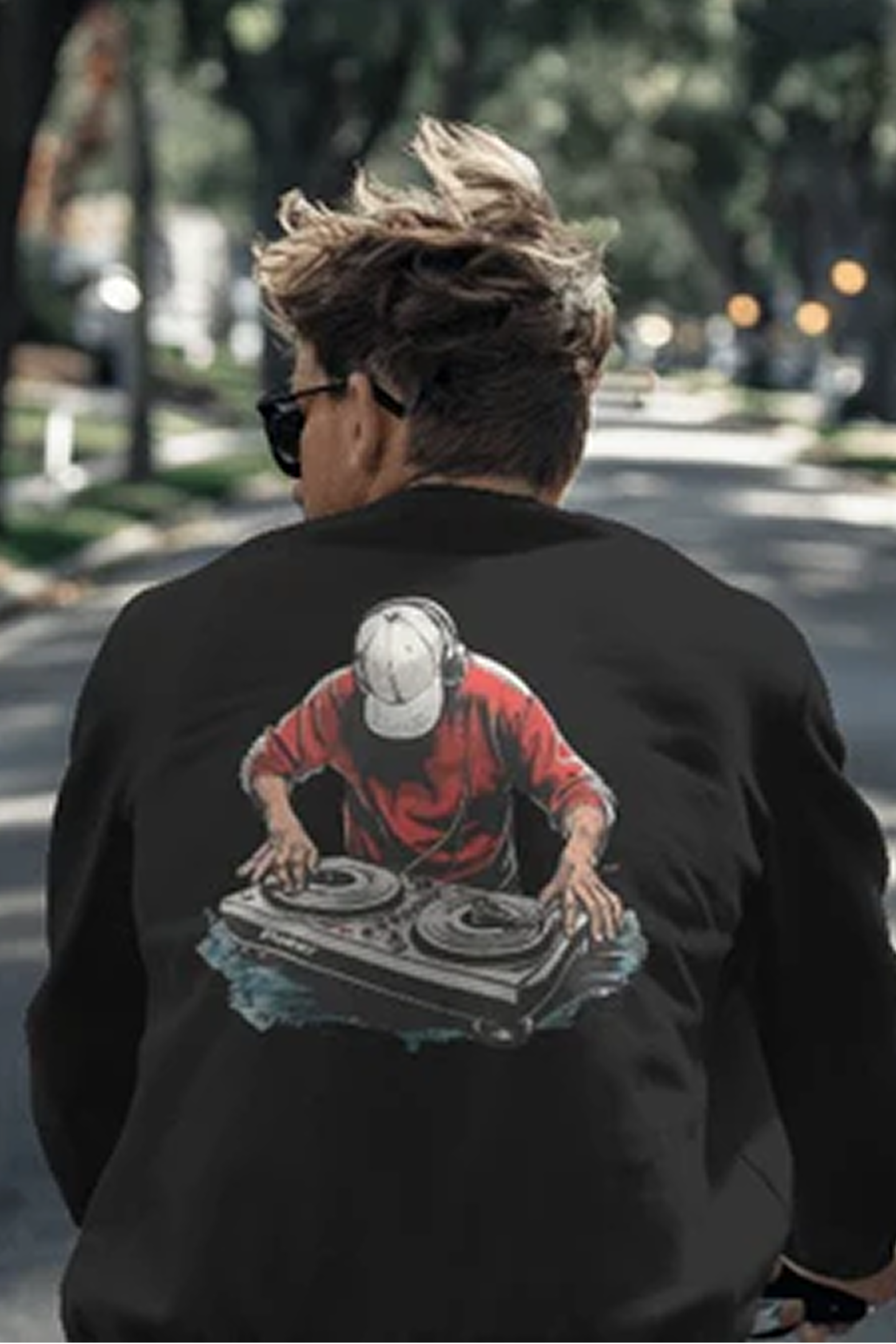 Men's Oversized Sweatshirt-DJ Edition