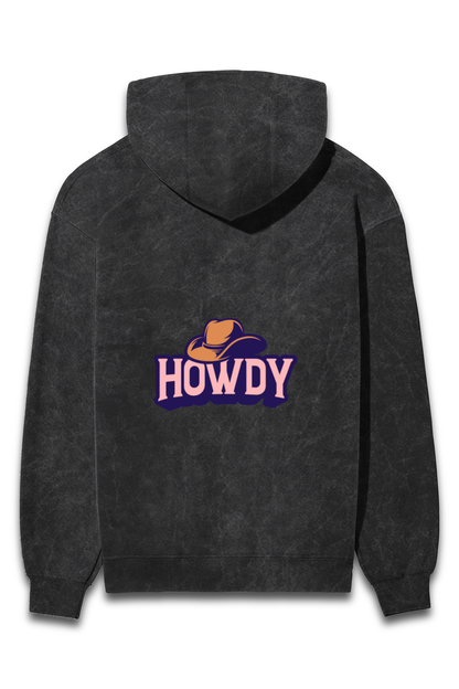 Acid Wash Hoodie-Howdy Edition