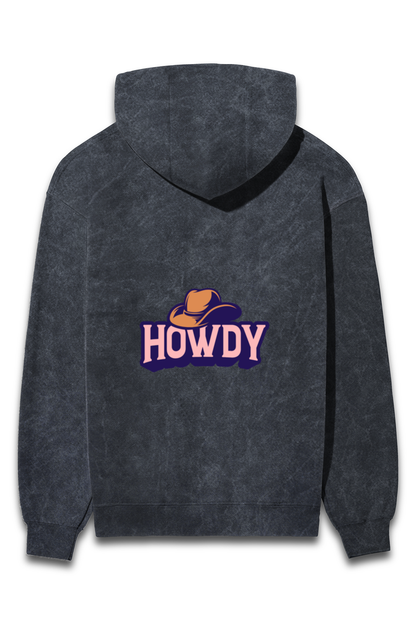 Acid Wash Hoodie-Howdy Edition