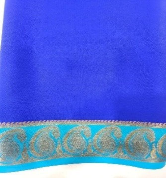 Royal Blue with Turquoise Blue Saree