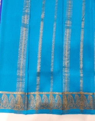 Royal Blue with Turquoise Blue Saree