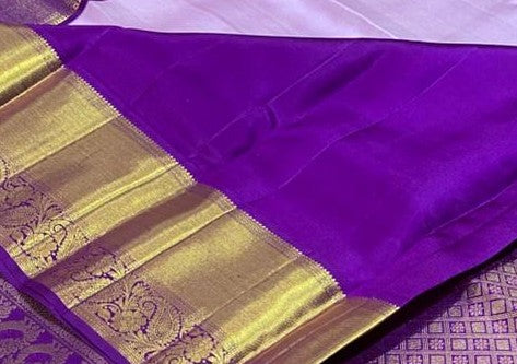 Lavender &amp; Purple Kanjivaram Silk Saree