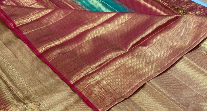Rich Orange &amp; Maroon Banarasi Silk Saree
